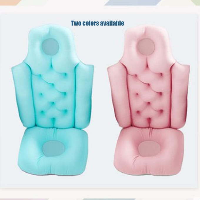 Oreiller de baignoire complet pour le bain, soutien du cou et du dos, oreiller de bain, appui-tête bleu