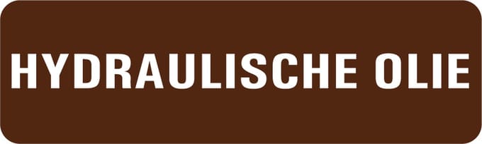 Hydraulische olie sticker, 100 x 30 mm