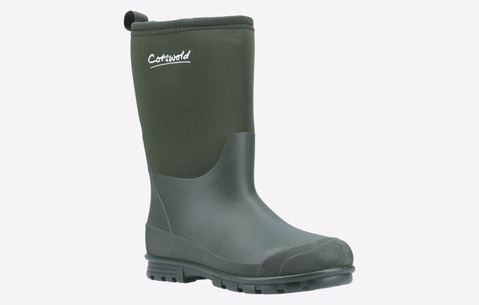 Cotswold Hilly Neoprene Tpr+neopreen Groene Regenlaarzen Voor Kinderen