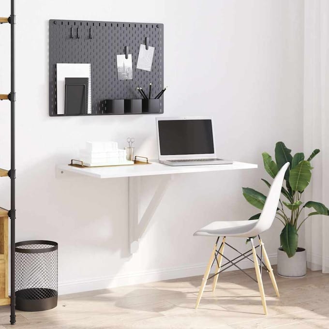 Vidaxl Opklapbare Wandtafel, Wit, 100 X 60 Cm