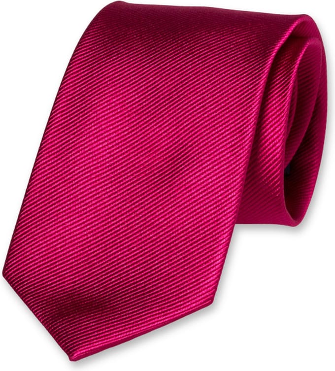 E.L. Cravatte Stropdas - Fuchsia - 100% Zijde