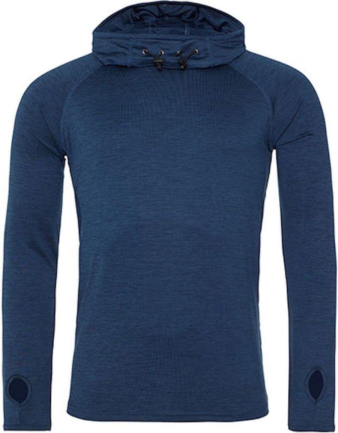 Just Cool Men´s Cool Cowl Neck Top JC037 - Navy Melange - S