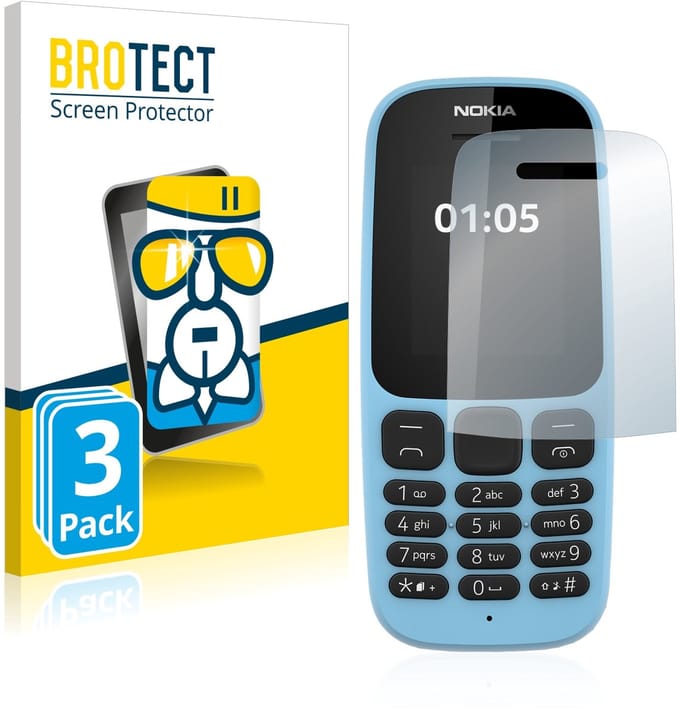 Screenprotector 3 Stuks voor Nokia 105 2019 Beschermglas transparant