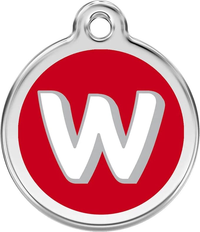 Red Dingo Hondenpenning 20 mm letter W