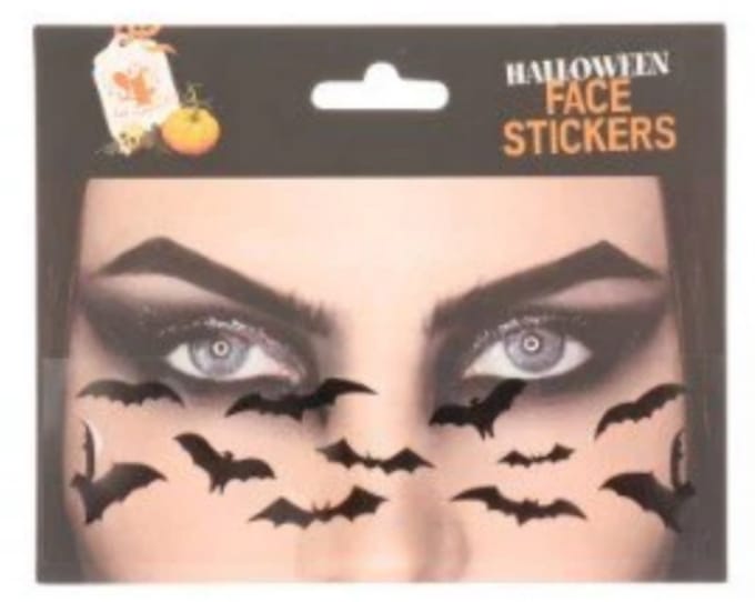 Face Stickers Vleermuis - Halloween Stickers