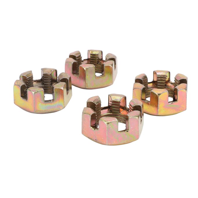 4PCS Écrous crénelés d'essieu de moyeu de roue 20 mm Alliage d'acier Performance puissante pour Quad 150cc 250cc beige