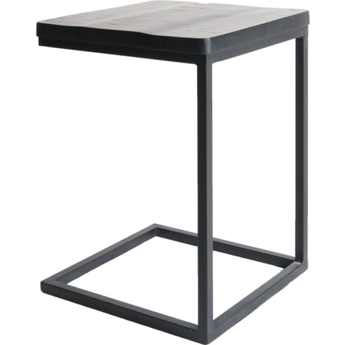 Laptoptafel Roos - Zwart blad - Zwart onderstel