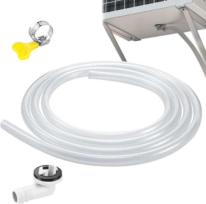 Afvoerluchtset Airco - Drainageslang Set - Airco Onderhoud - Lekvrije Aansluiting - 5 Meter Slang - Wit