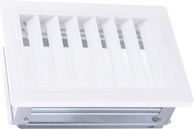 Ventilatierooster Inbouwmaat 100x160 mm - Wit Polystyreen