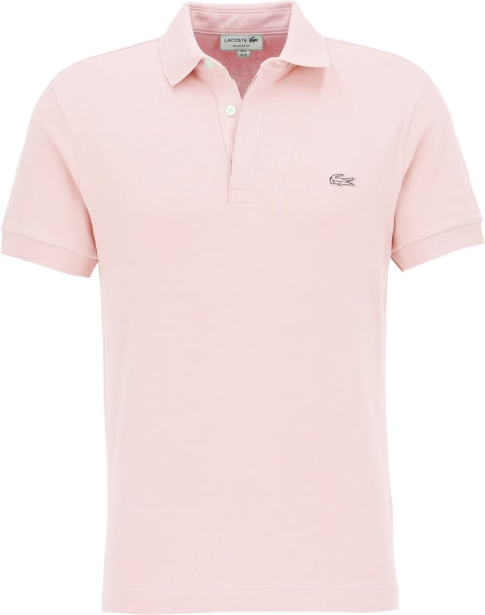 Lacoste Paris Stretch Pique Polo Regular Fit - lichtroze
