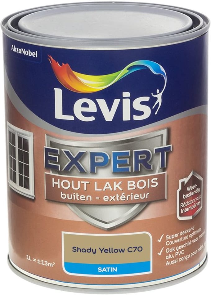 Levis - Expert Hout Lak Buiten Satin Mix - Shady Yellow C70 - Mengverf - 1 L