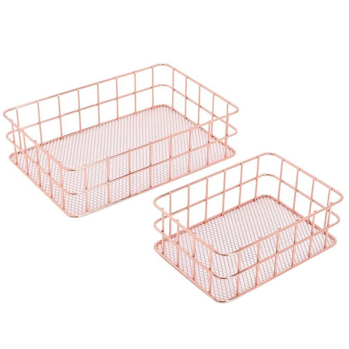 2 stuks Multifunctionele Huishoudelijke Strijkijzer Cosmetica Opberg Fruit Houder Bord Container Mand Organizer white