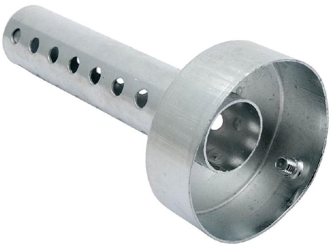 Baceyong Universele DB Motorfiets Uitlaatdemper Deflector 60mm - Zilver