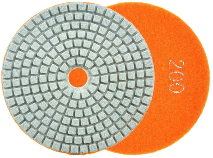 GEKO Diamant polijstpad - 100 mm - Nat gebruik - Klittenband bevestiging