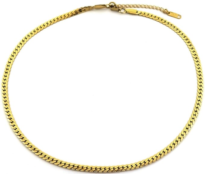 Ketting 4,5 mm - RVS - Lengte 40-45 cm - Goudkleurig
