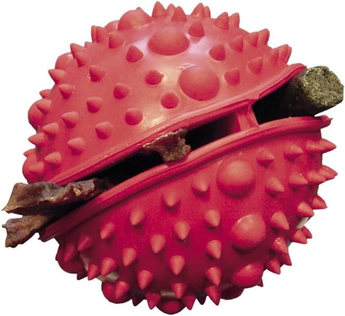Honden Snackbal - Kauwspeelgoed Hond - Hond Trainen - Met Noppen - 75 cm - Rood