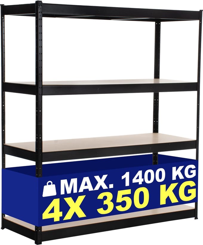 CLP Stelling 160x60x180 cm zwart
