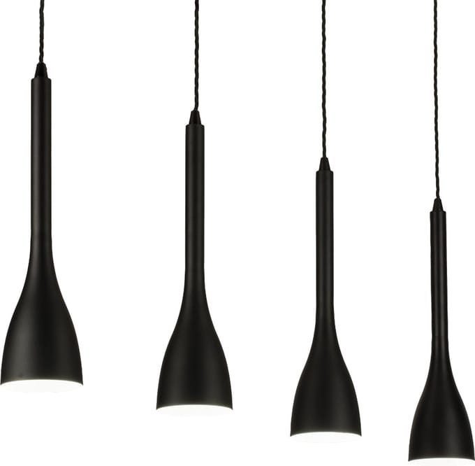 Lumidora Hanglamp 74968 - ZARA - 4 Lichts - GU10 - Zwart - Metaal