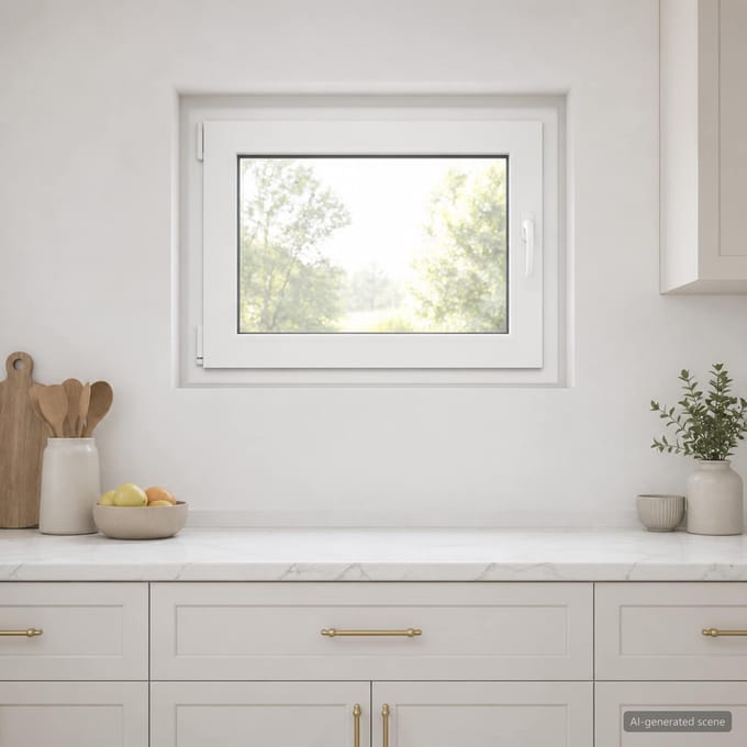 vidaXL - Kleur - binnenkant - kelderraam - Wit - RISOR - 80 - x - 55 - cm