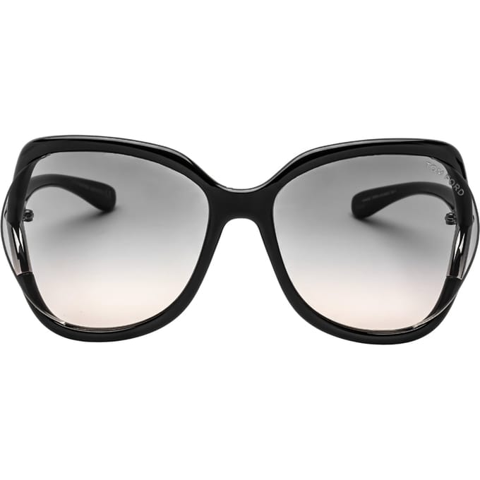 Tom Ford Gradient Smoke Lens Glanzend zwarte zonnebril