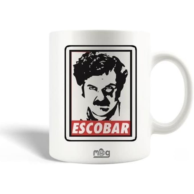 Mug en céramique - MANIACASE - Pablo Escobar - 30cl - Compatible lave-vaisselle - Blanc