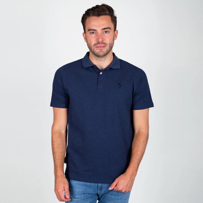 Heren Polo Willemstad - Donkerblauw Melange