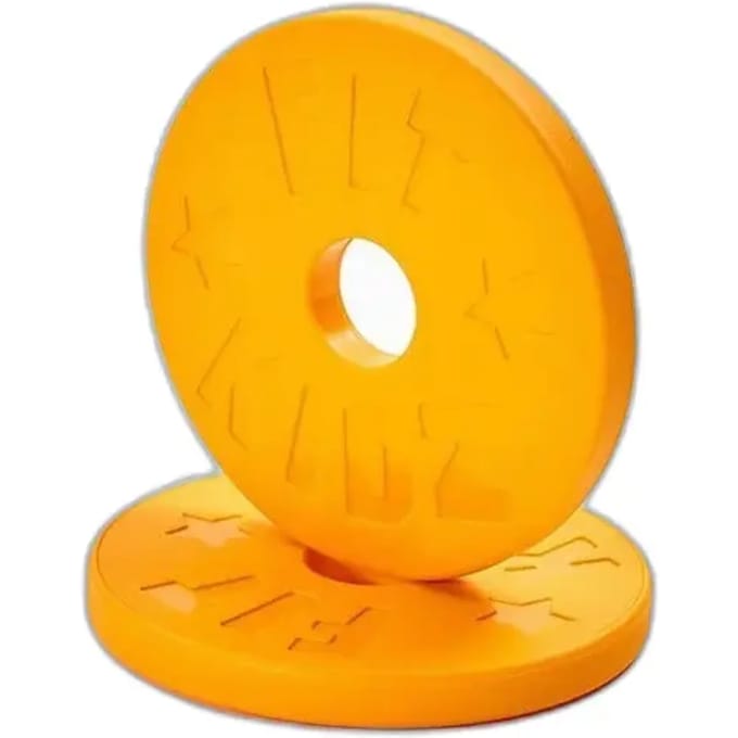 Olympisch gewichthefschijf voor kinderen Fit & Rack Bumpers (x2)