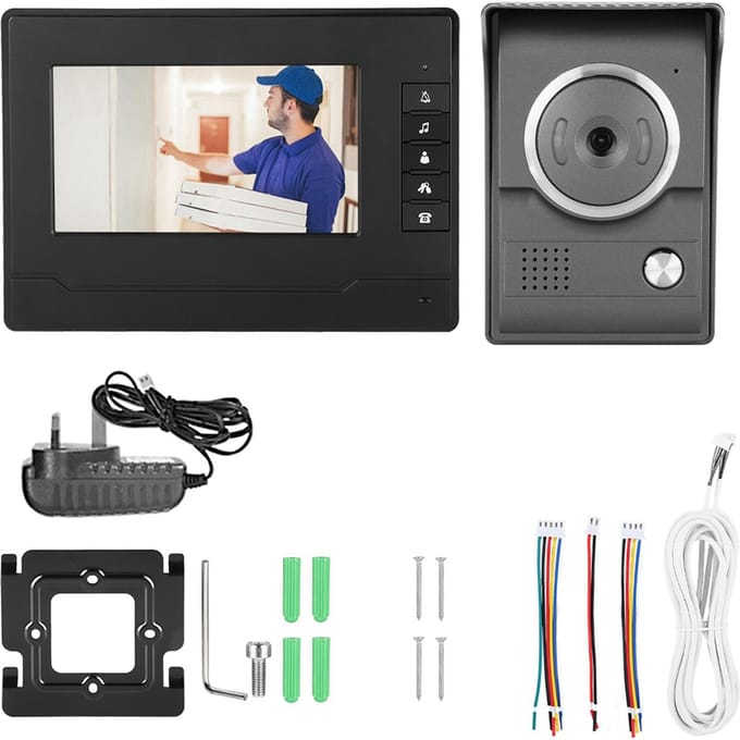 Interphone vidéo filaire étanche 7 pouces TFT/LCD HD avec vision nocturne infrarouge