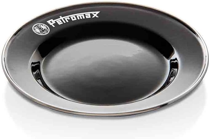 Petromax emaille bord zwart 26 cm - set van 2