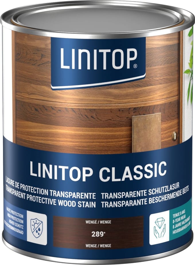 Linitop Classic  - Beits - Decoratieve beschermende beits  - WENGE - 289  - 1 L