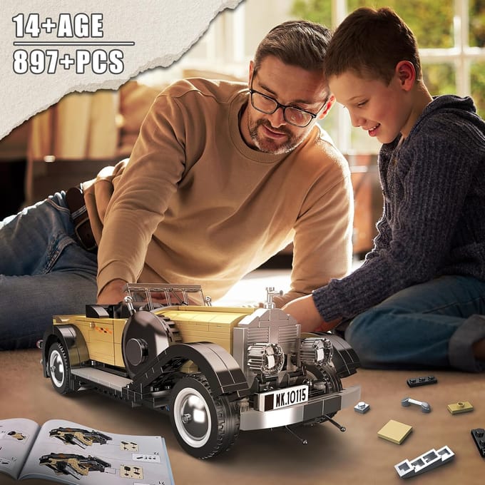 Mouldking 10115 - Rolls-Royce Phantom - Vintage - bouwpakket - bouwstenen - Bouwset - past op bekende merken