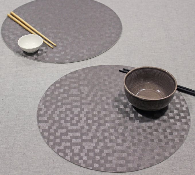 Wicotex - Placemats Dijon stone - Ronde Placemat easy to clean 12stuks