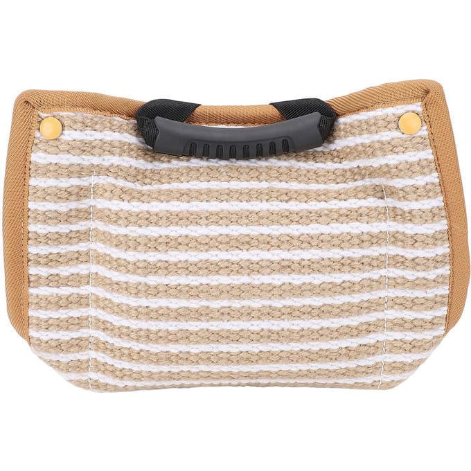 Hondentraining Bijtkussen Scheurbestendig Interactief Speelspeelgoed Jute Pad Hond Bijtbeschermer Training beige