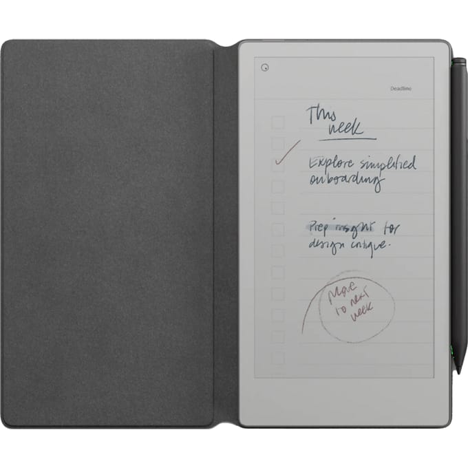 reMarkable Book Folio Premium Leather Black voor Paper Pro Move 7,3"