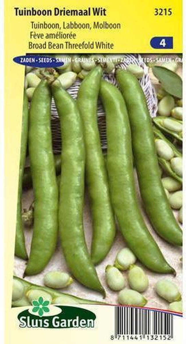 Sluis Garden - Tuinboon Driemaal Wit - 180 gram - 3215