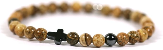 Heren armband edelsteen jaspis 6mm - Ibizamen 21cm