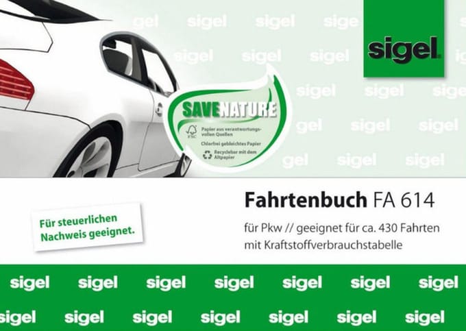 Sigel logboek auto A6 70 grrams 40 vel erkend door de Belastingdienst