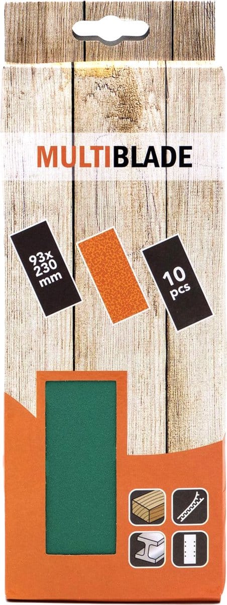 Multiblade MB231 schuurpapier 93x230mm korrel 80 (10 vellen)