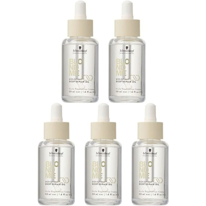 5x Schwarzkopf BlondMe Bondfinity Deep Repair Oil 50ml