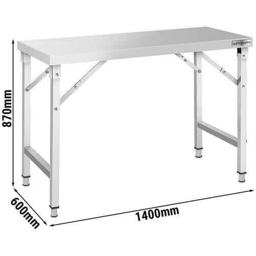 GGM Gastro Edelstahl Arbeitstisch - klappbar - 1400x600mm