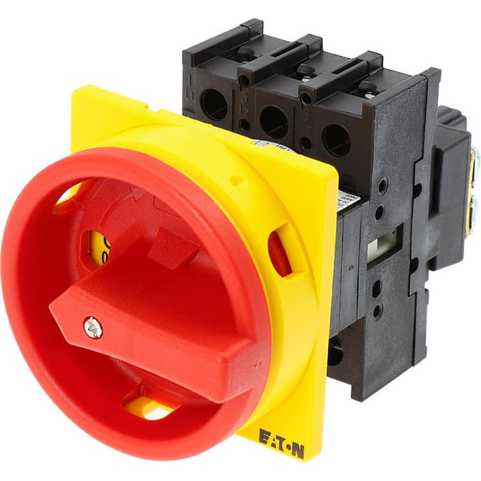 Eaton P1-25/EA/SVB Nokkenschakelaar Uitschakelbaar 25 A 690 V 1 x 90 ° Geel, Rood 1 stuk(s) Piece
