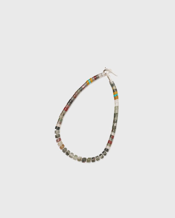 Silver heishi bracelet
