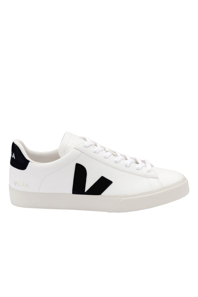 Leather Upper Sneakers - White