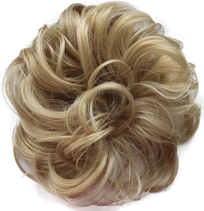 Jumada's - Haarextension - Haarwokkel - Messy bun - blond - 27h613