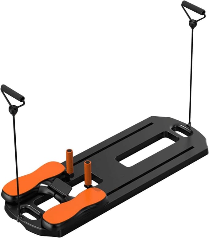 Pilates Trainingsbord - Thuis Reformer - Effectieve Training - Multifunctioneel Glijvlak - 102x36cm - Zwart