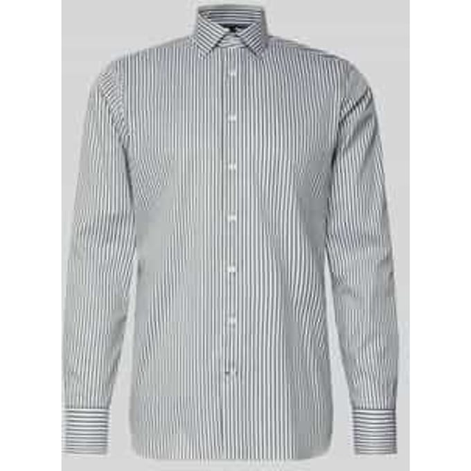 OLYMP Signature Overhemd, Tailored Fit, Signature Kent, Olijfgroen