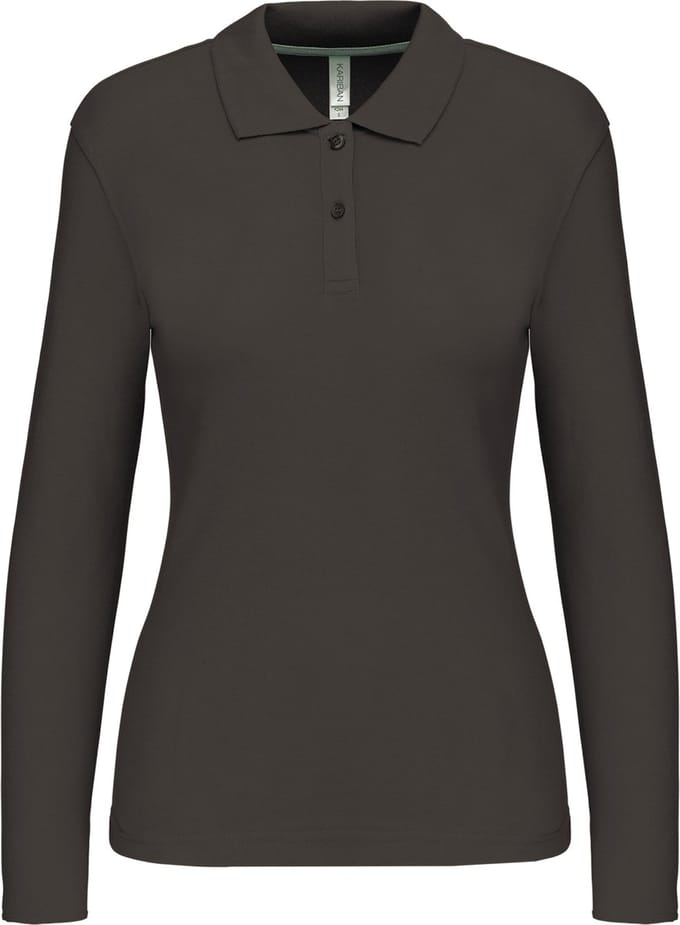 Kariban Damespolo lange mouwen K244 - Dark Grey - M