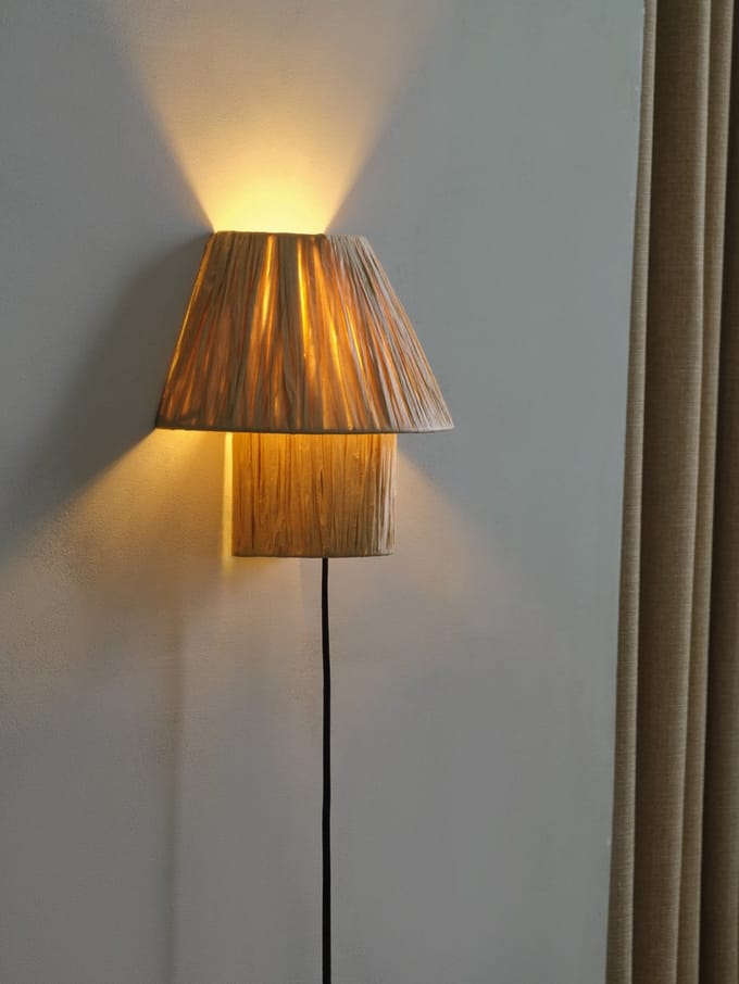 LEDVANCE Decor Bamboo Paper Hut Wandlamp 1XE27 Bruin