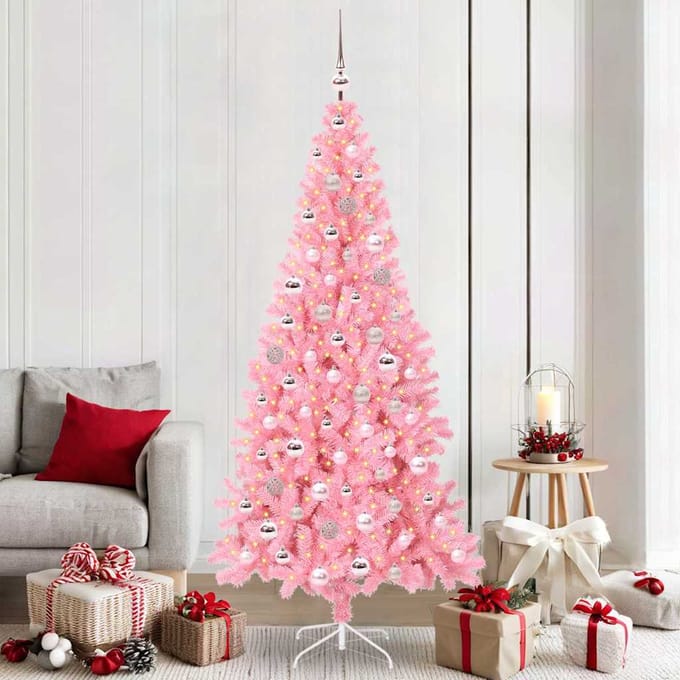 vidaXL - Kerstboom - Roze - 210 - cm - PVC