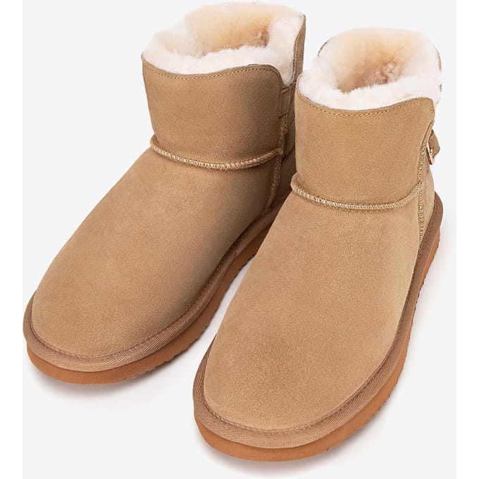 Wittchen - Suède Enkelboots - Bruin - Met Gesp - Hoge Kwaliteit